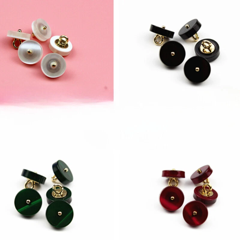 10pcs Round Buttons Sewing Craft Material for Cardigan Overcoat Jacket Decor DIY - Image 2 of 4