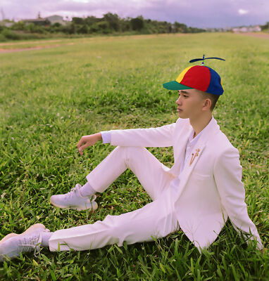 Cappello A Elica - Berretto Da Baseball Arcobaleno Elicottero - Foto 3