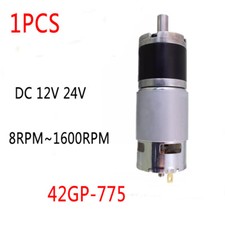 42GP-775 DC 12V 24V Planetary Gearbox Reduction Motor High Torque 8RPM 1600RPM