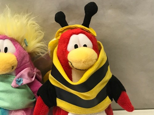 lot 3 disney club penguin costume plush bean bag fish fairy