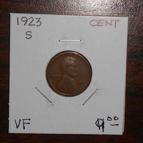 1923 S LINCOLN WHEAT CENTS - VF