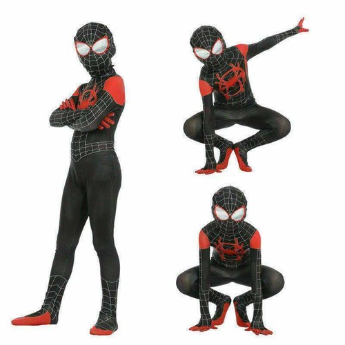 Kids Boys Adult Mens Spiderman Superhero Costume Fancy Dress Cosplay Outfits - Picture 2 of 32