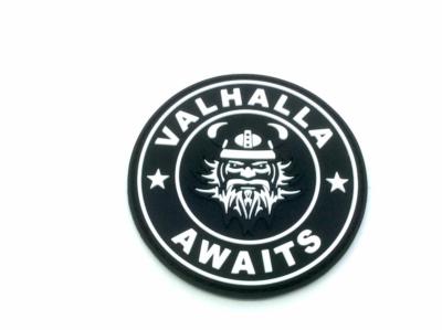 Patch PVC Viking Valhalla Awaits – Noir, 60 Mm, Pour équipement Tactique !