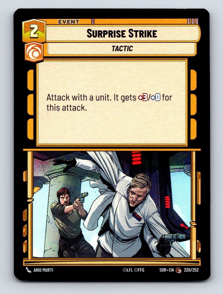 Surprise Strike Tactic Event Card Command Cunning Powerful Attack