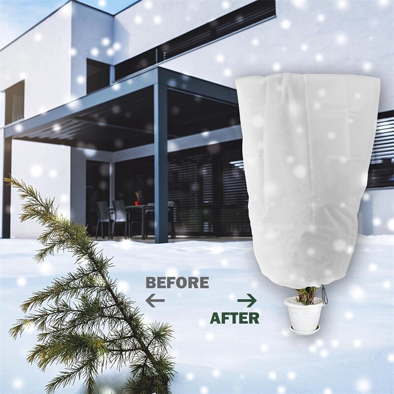 4x Frost Plant Protection Bags Fleece Winter Cover Plants Garden Shrubs