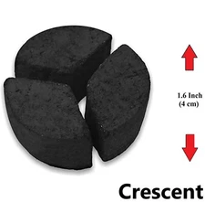 Coconut Charcoal Best Coals Ever Made for Shisha (Crescent 72Pcs) High QUALITY