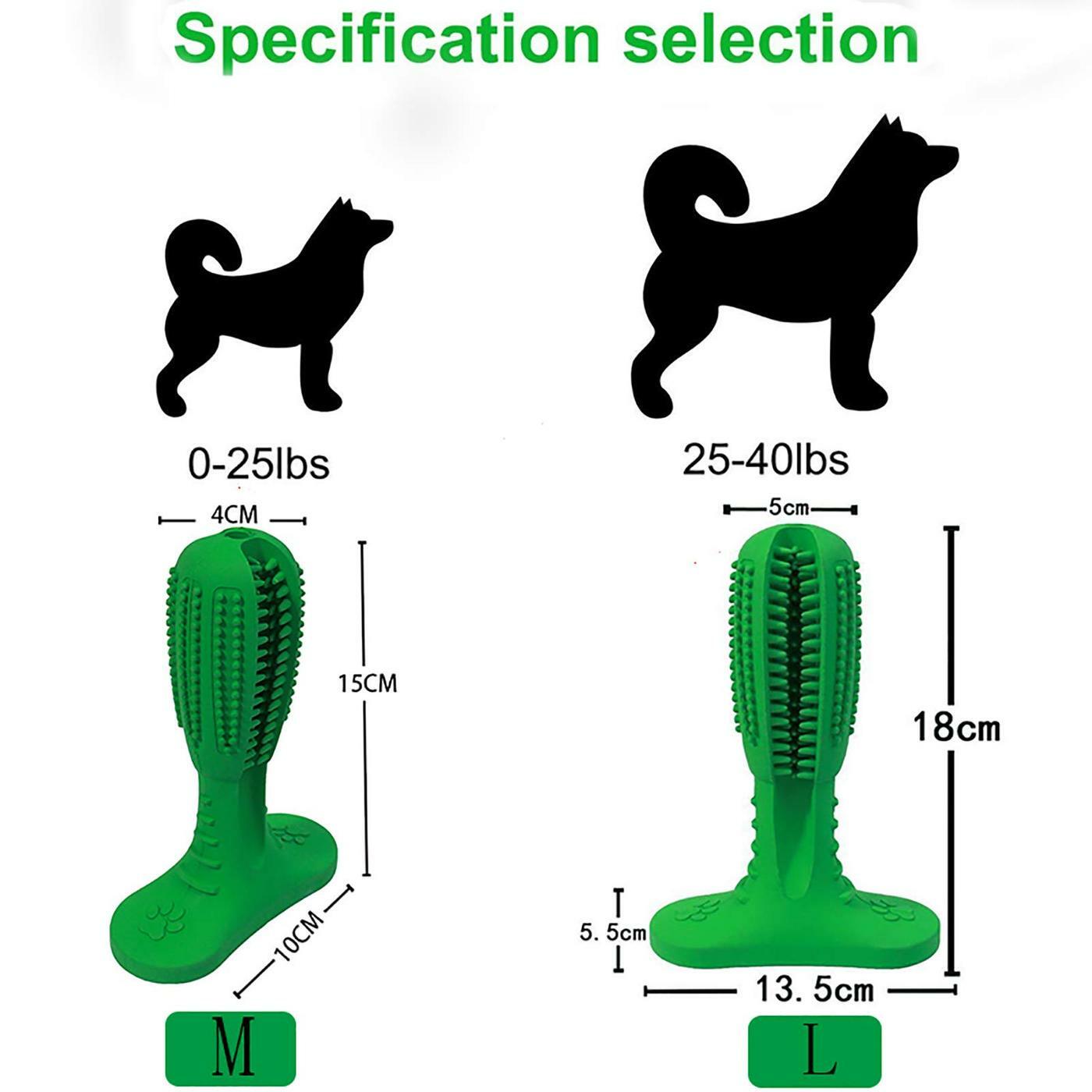 Dog Chew Toys, Natural Rubber Dog Toothbrush, Dog Teeth Cleaning Dental Care