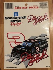 DALE EARNHARDT SR RACE DAY WINDOW CLING DECALS NASCAR NEW OLD STOCK