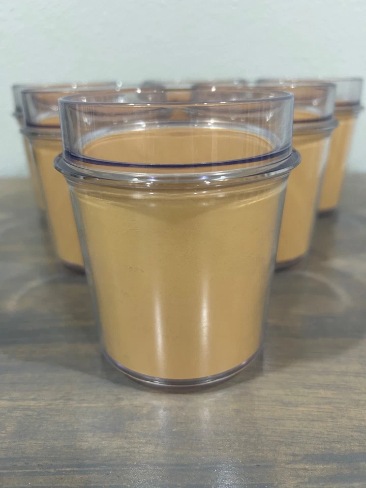 Juego De Colección De 6 Vasos Thermo-Serv Doble Aislamiento Amarillo/Dorado Hechos en Foto 2 de 4