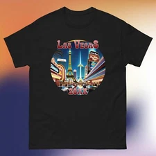 Retro Futuristic Las Vegas 20XX USA - Unisex Short Sleeve T-Shirt