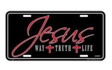 Jesus Way Truth Life Christian Aluminum Metal Novelty Car License Plate Sign Tag