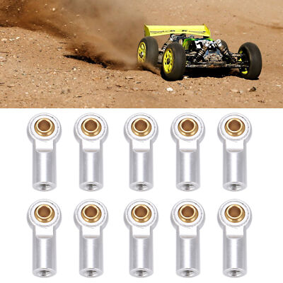 (Silber) 10pcs Link Rod End Joint Aluminium M3 Metall Kugelkopfhalter Für 