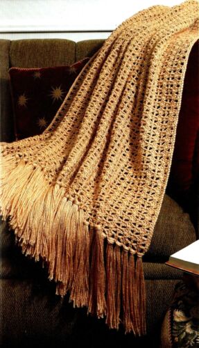 JOLI luxueux motif de dentelle afghan/crochet INSTRUCTIONS SEULEMENT - Photo 1 sur 1