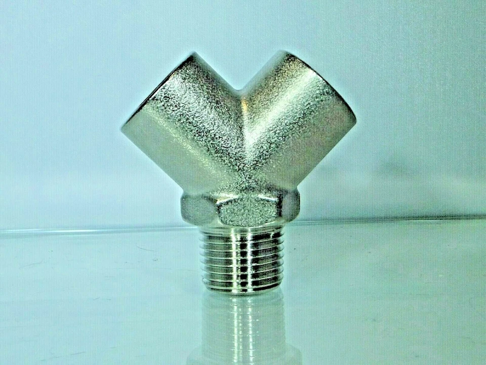 KELM 1/8" Bsp Y Splitter Connector Ctr Male with Female outlets 3 Way