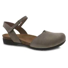 Dansko Women's Rowan Closed Toe Sandals - Taupe Milled Nubuck NWB