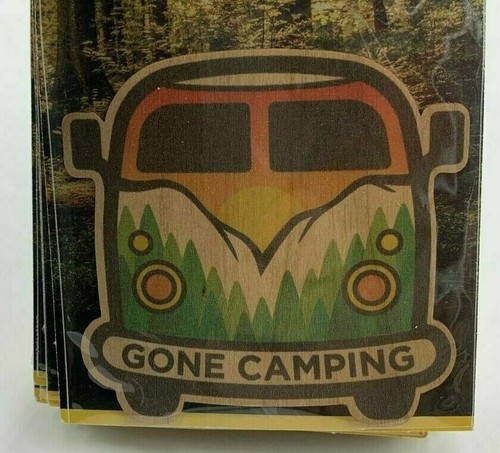 Holzaufkleber Nature Camp nachhaltig bezogen ECHTHOLZ umweltfreundlich Made in USA - Bild 16 von 21