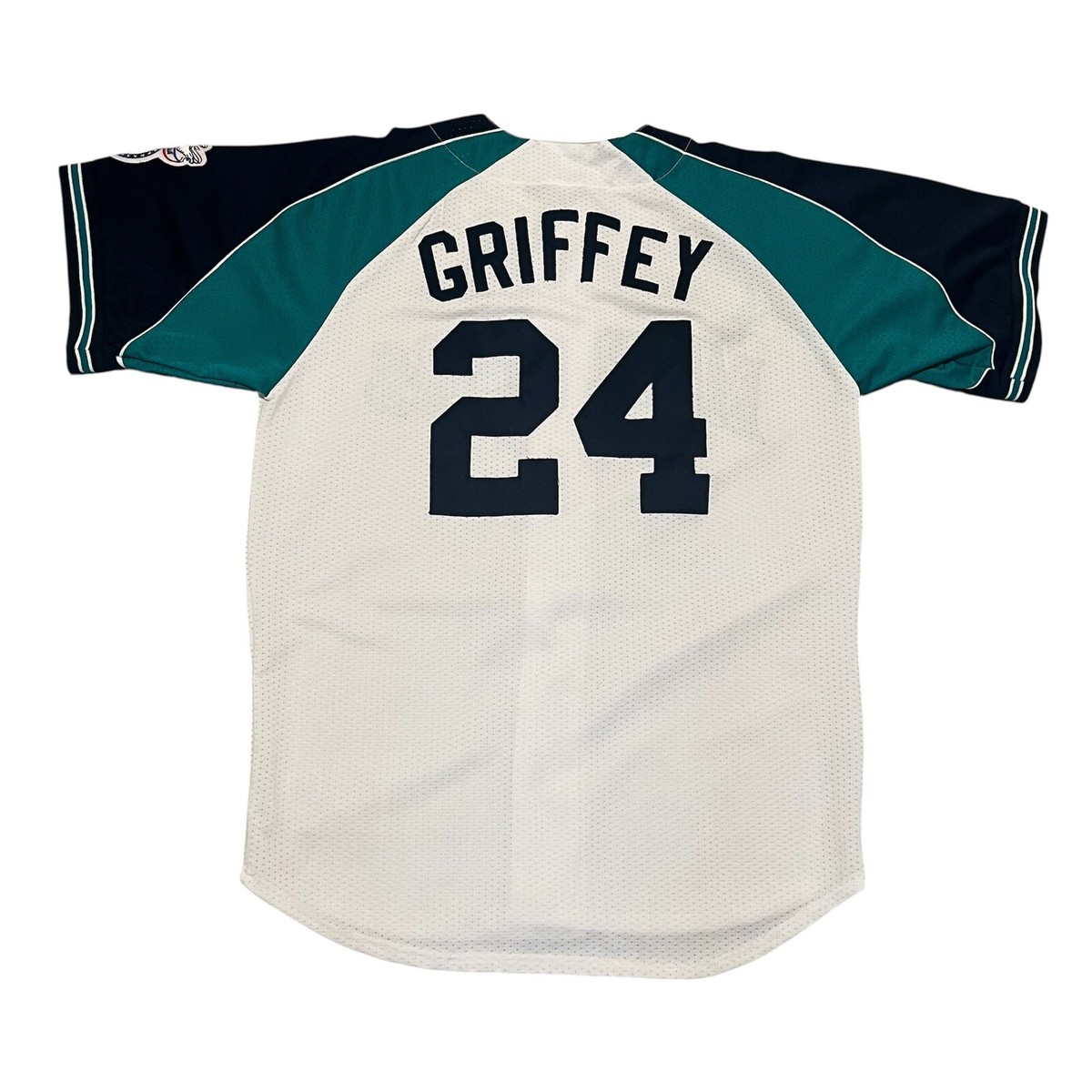 【中古・美品】Mariners Ken Griffey Jr. レプリカジャージ Amazon.com: Ken Griffey Jr. Seattle Mariners Authentic BP
