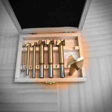 Forstner 7 piece set bit set, 1/4"- 1" new in box