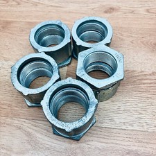 LOT OF 5 UNBRANDED 1-1/2" 3-PIECE COUPLING THREADED RIGID