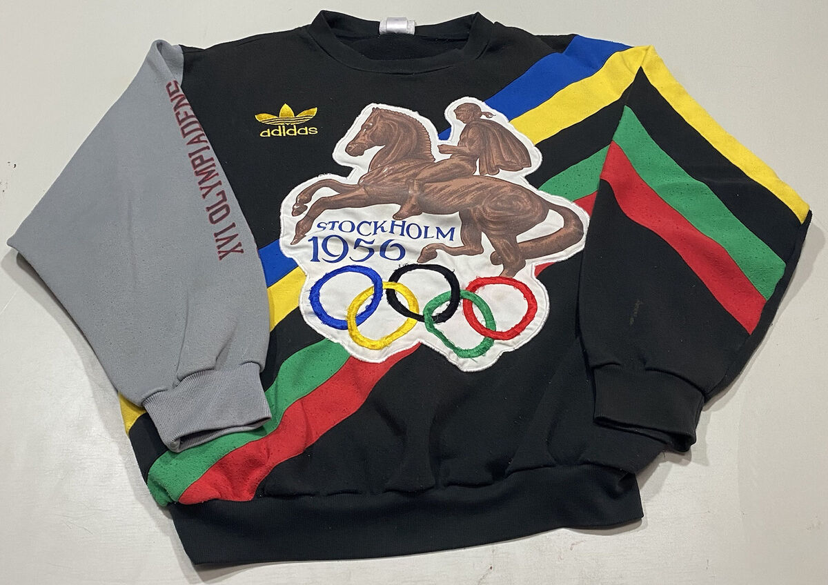 Vintage 80s Adidas Olympic Stockholm 1956 Crewneck Helsinki Vintage 80s Adidas Olympic Stockholm 1956 Crewneck Helsinki