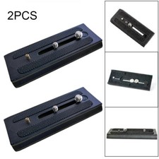 2xSliding Quick Release Plate Adapter Plate For Manfrotto 500ah 701 577 Benro S4