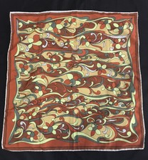Warm Colors Red Orange Yellow Floral Pattern Design scarf. 26  x26  