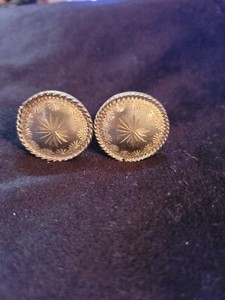 Montana silver saddle screw in Conchos  snowflake  rope edge 2 pc 1 dia new