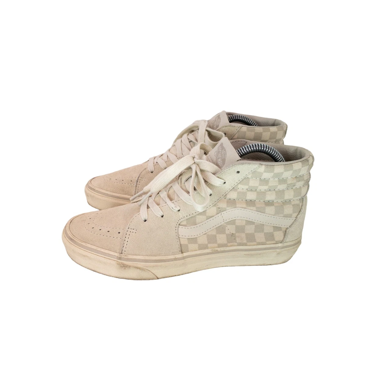 Vans clearance checkerboard cream