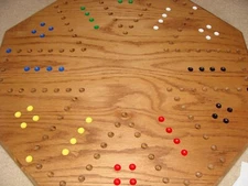 Christmas Gift Idea Hand Crafted Carbles Board Game.  4 or 6 Players. Wahoo,