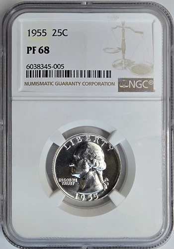 1955 Proof Washington Quarter NGC PF68