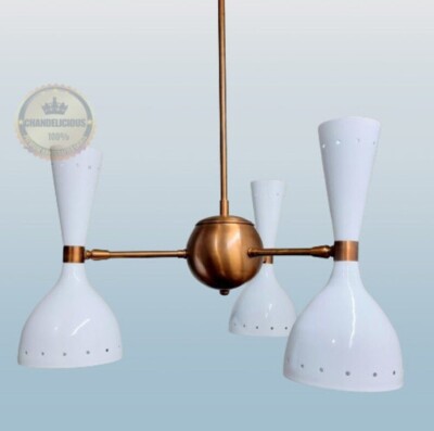 Customized Color Brass Sputnik Light 3 Premium Diabolo Shades Elegant Pendent