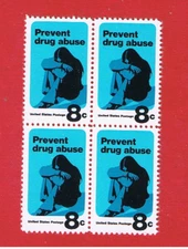 #1438  MNH OG block of 4  Drug Abuse    Free S/H