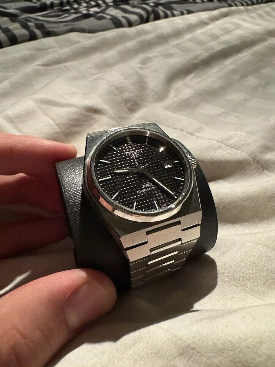 7/20迄出品コメントお願いします！Tissot prx ブラックダイヤル NEW TISSOT PRX POWERMATIC 80 40MM CARBON WATCH T137.907.97