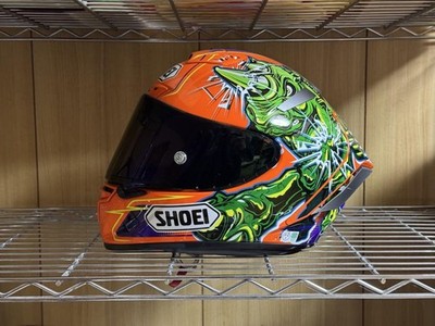 SHOEI X-Fourteen Power Rush TC-8 Orange Green M Size 57-58cm