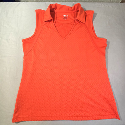 Izod  Cool FX  Orange Sleeveless Shirt PerformX  Preppy  Women Size Large