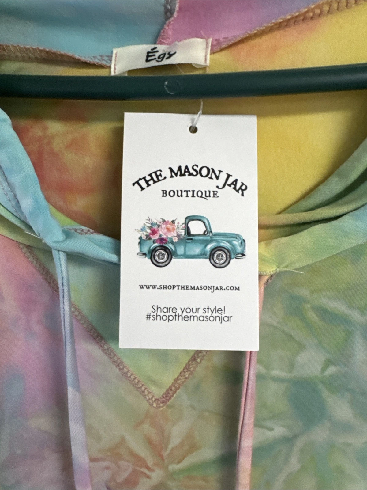 VETEMENTS Felpa con cappuccio E'gy Taffy (multicolore) tie dye taglia XL unisex arcobaleno di colori