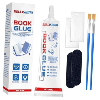 Book Glue, Clear Book Binding Glue, Multipurpose Adhesive for Book Repair and 