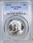 1776-1976 S 40% Silver Bicentennial John F Kennedy Half Dollar PCGS Graded MS-66