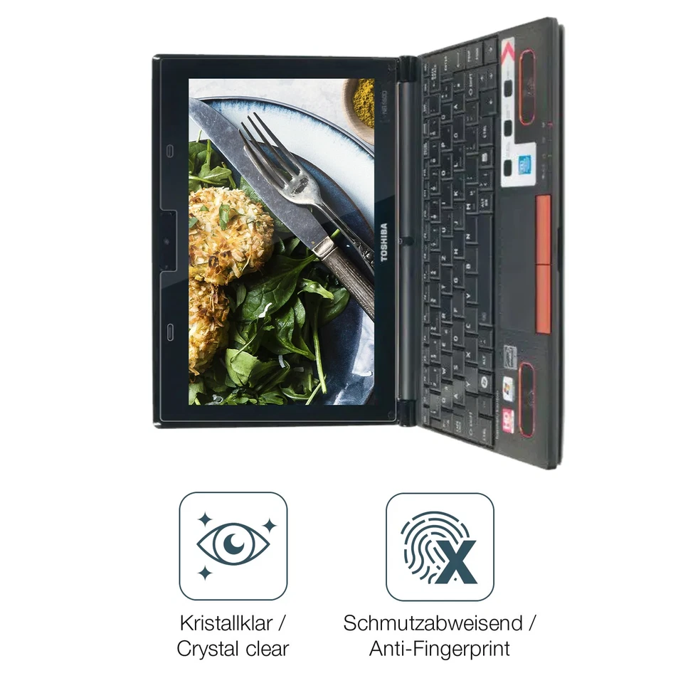 2x Screen Protector for Toshiba NB550D 10 Zoll Protection Crystal Clear dipos - Image 4 of 4