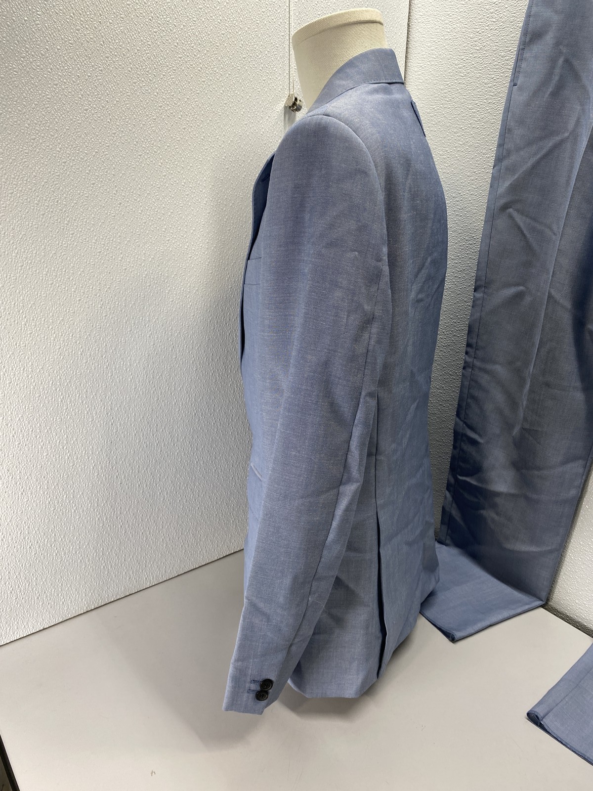 Prada Mens Single-Breasted Wool Suit 2 Piece Size 40 Medium Blue thumbnail 10