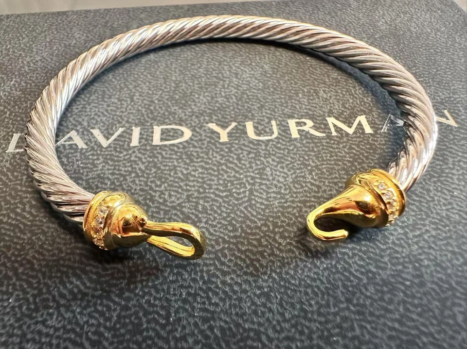 NewDAVlD/YrumanSilver&and*Gold/twisted cablebracelet - Image 2 of 4