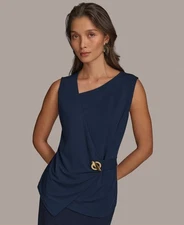 Donna Karan New York Women's Sleeveless Knit Top - Nightfall, sz XL