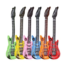 Dr.dudu Inflatable Guitar, Waterproof Assorted Colors Party Decoration (6pack)