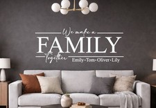 Personalized Name Wall Sticker We Make Family Together DIY Home Decor Wall Decal