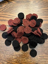 Wool Penny Circles/ Gray and Green 1inch 100pcs Pre-cut / Penny Rug /Sewing