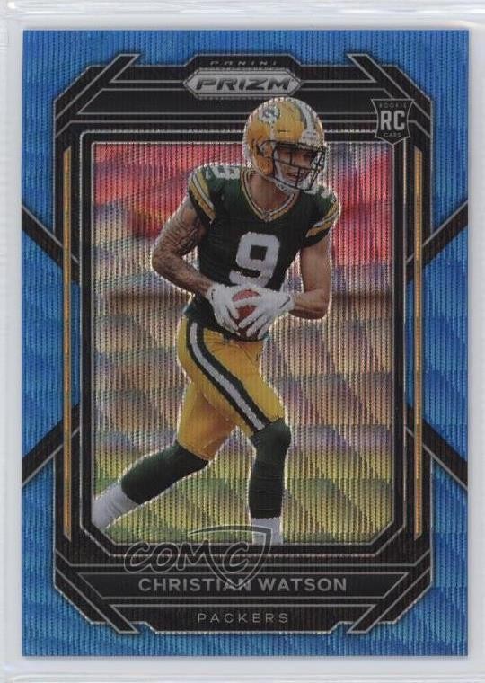 2022 Panini Prizm Rookies Blue Wave /199 Christian Watson #314 Rookie RC 2l4