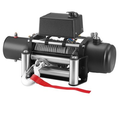 12000lb 12V DC Winch: 5.5HP Motor, 3-Stage Planetary Gear, Steel Rope