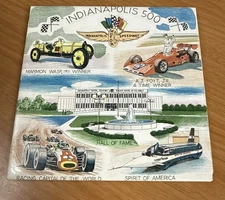 Vintage Indy 500 Indianapolis Motor Speedway Ceramic Kitchen Trivet 6" Square