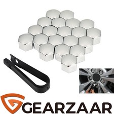 20x Radmutter Kappen 17mm Silber Set Radschrauben Abdeckung Radschraubenkappen