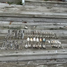 ERCUIS FRANCE FRENCH LAGON W GOLD FLATWARE SET 73pcs